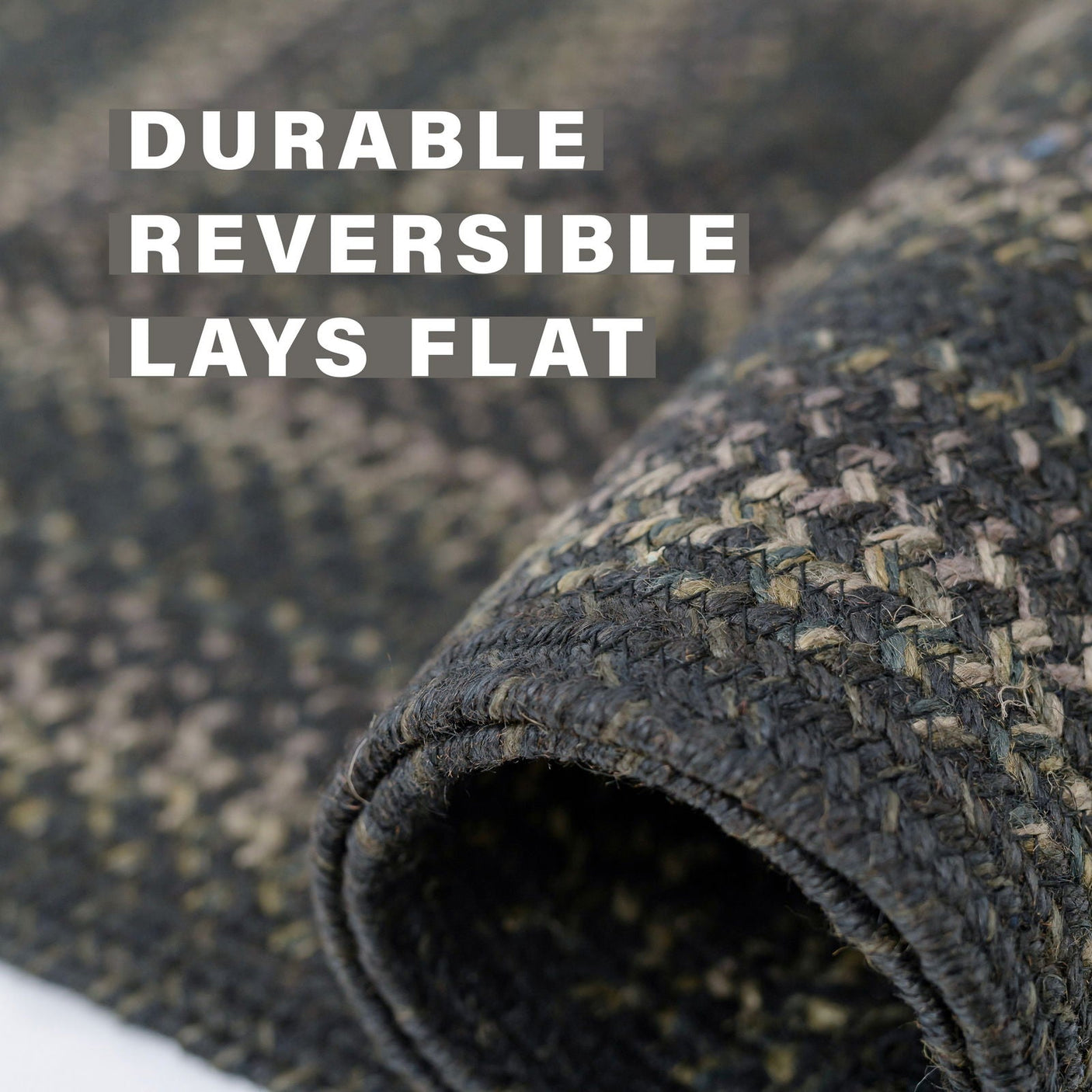 Best Jet Black Oval Jute Braided Rugs for Wood Floor