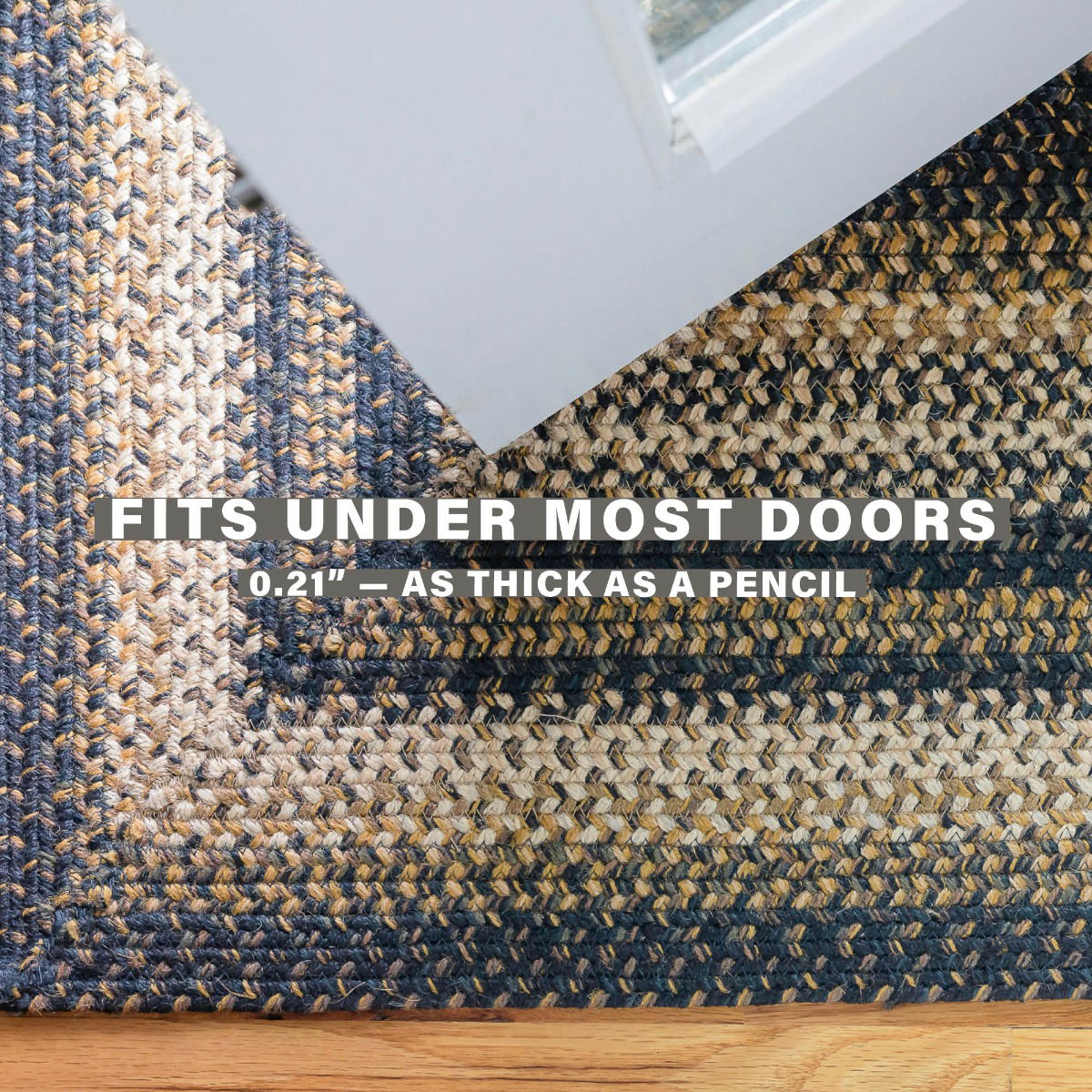 Kilimanjaro Black - Black braided jute rug for indoor