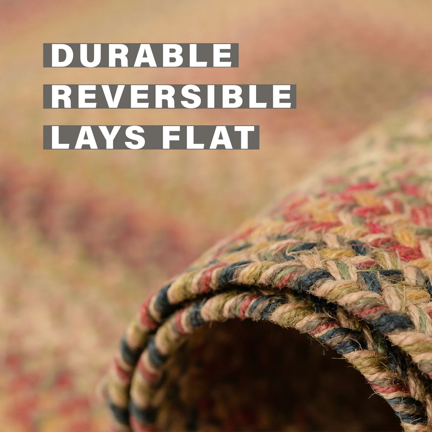 Best Multi Color Jute Braided Rectangular Rugs For Flat Surface