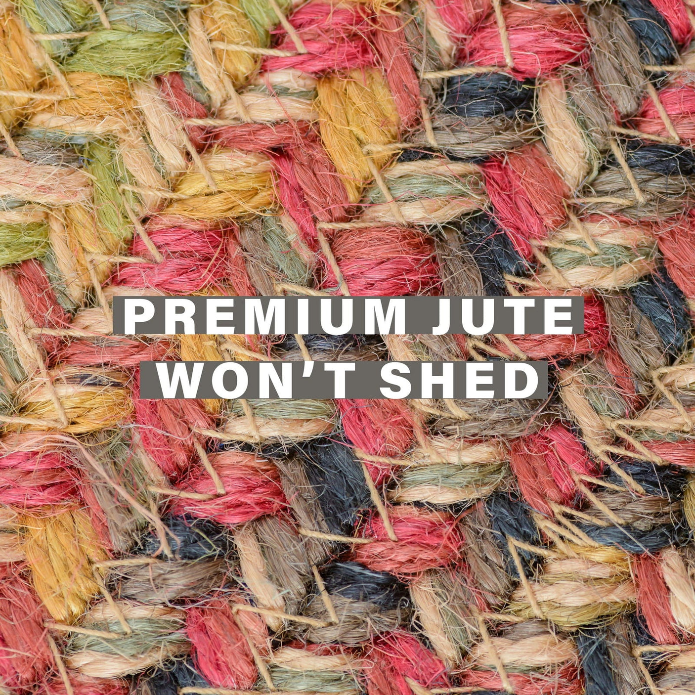 Kingston Multi Color Jute Braided Rectangular Rugs For Homes