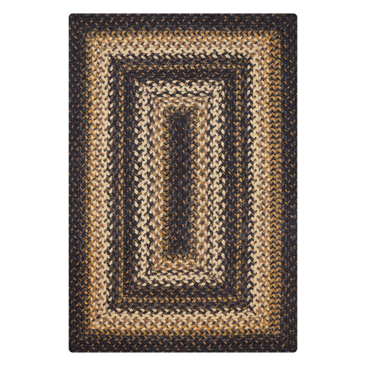 Kilimanjaro Black Braided Jute Rectangular Rugs