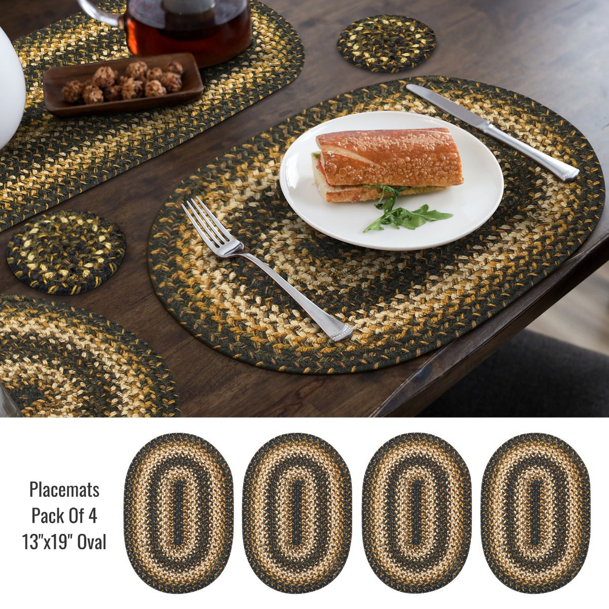 Best Oval and Round Black Braided Accessories for Dining Table