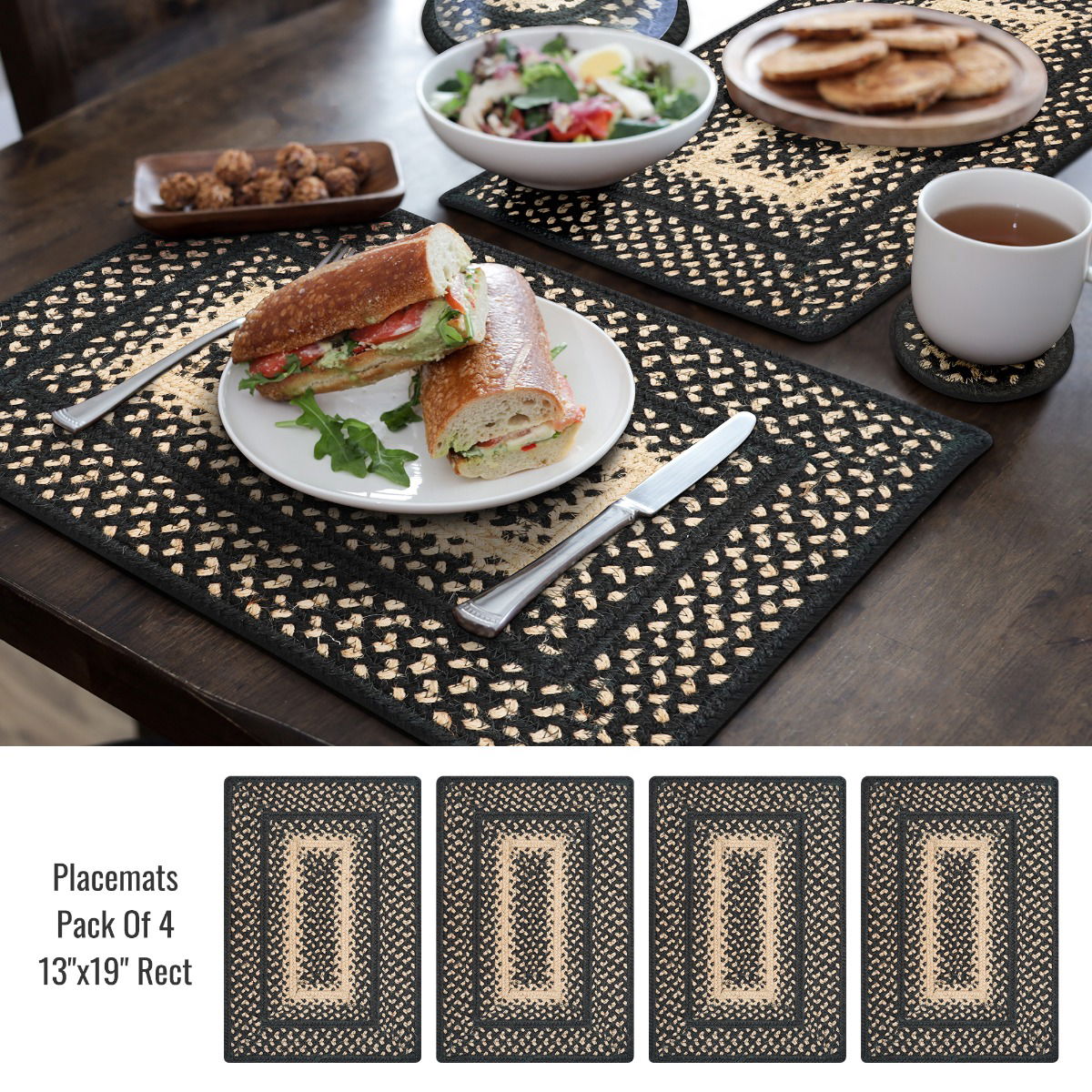 Best Rectangular Black Braided Accessories for Kitchen Table