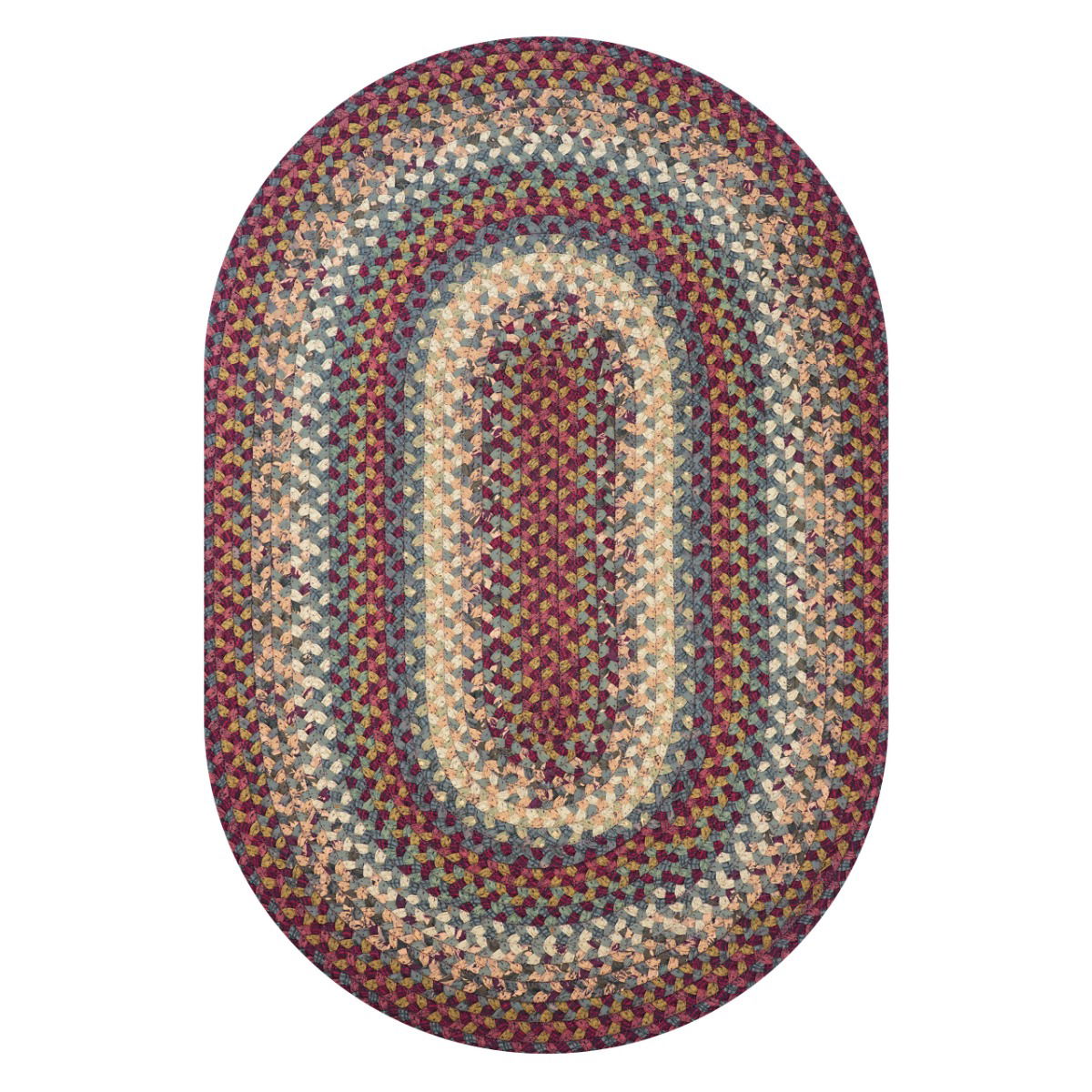 Neverland Multi Color Cotton Braided Oval Rug