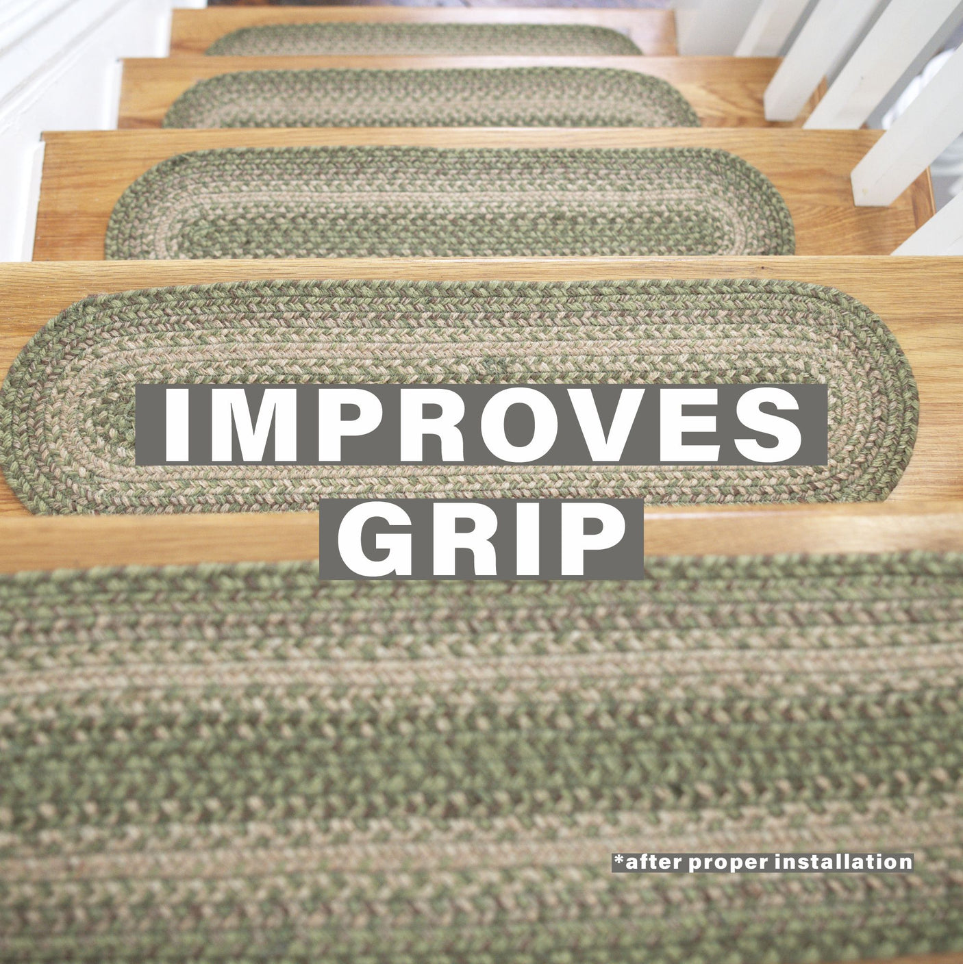 Grassland Green Jute Stair Tread