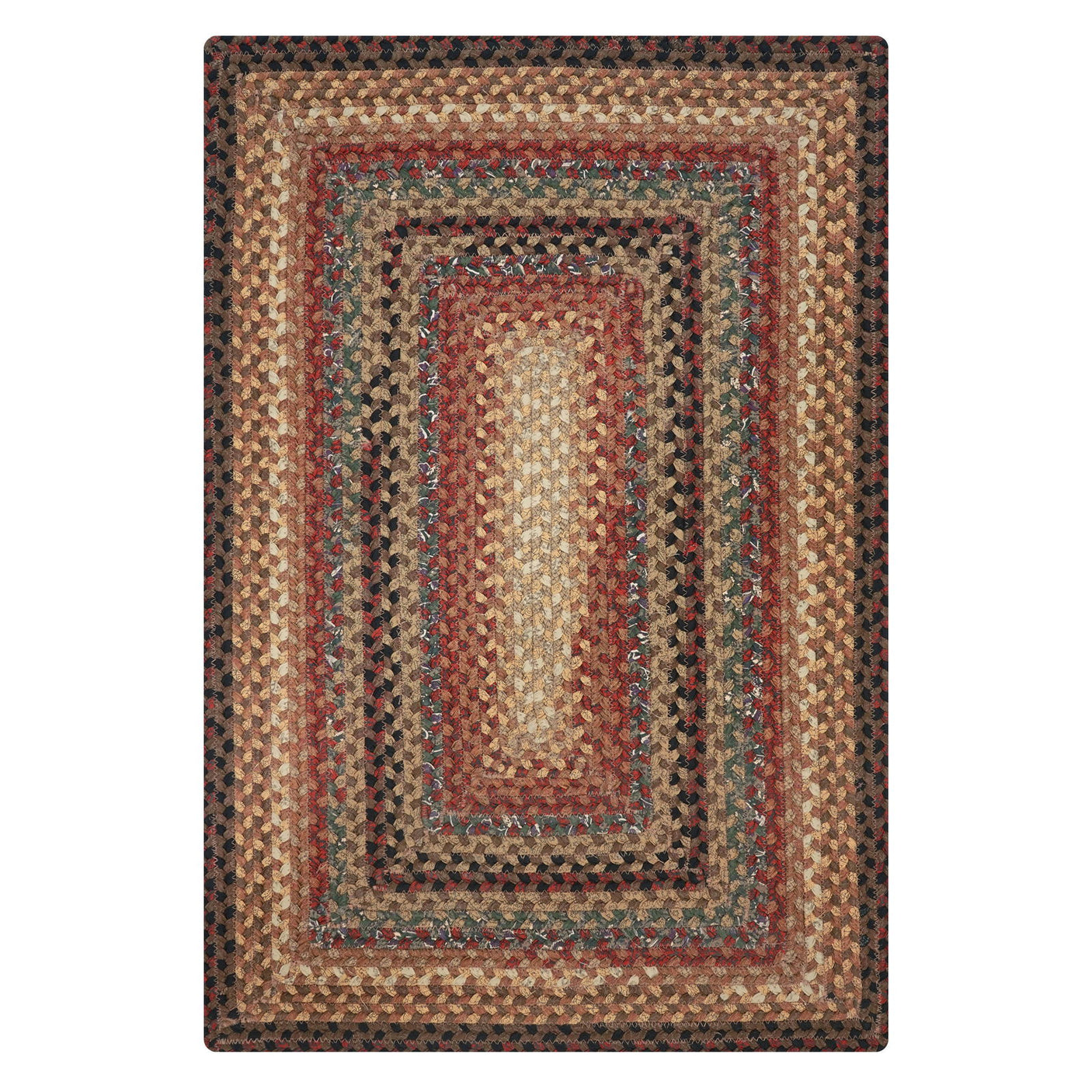 Peppercorn Multi Color Cotton Braided Rectangular Rug