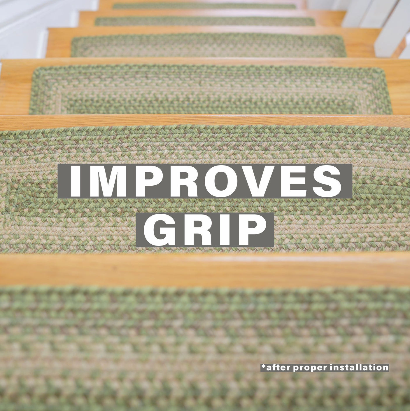 Grassland Green Jute Stair Tread