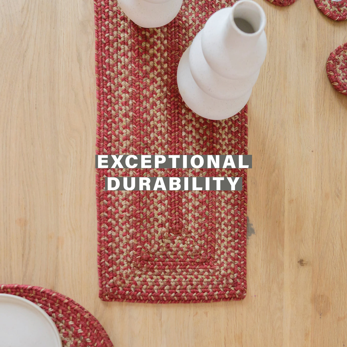 Apple Pie Red Jute Braided Accessories
