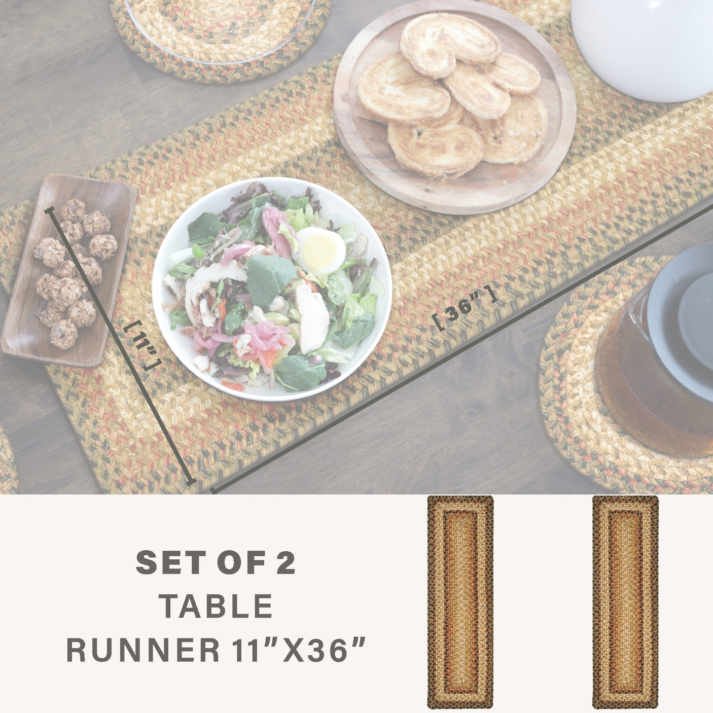 Russett Brown Braided Accessories