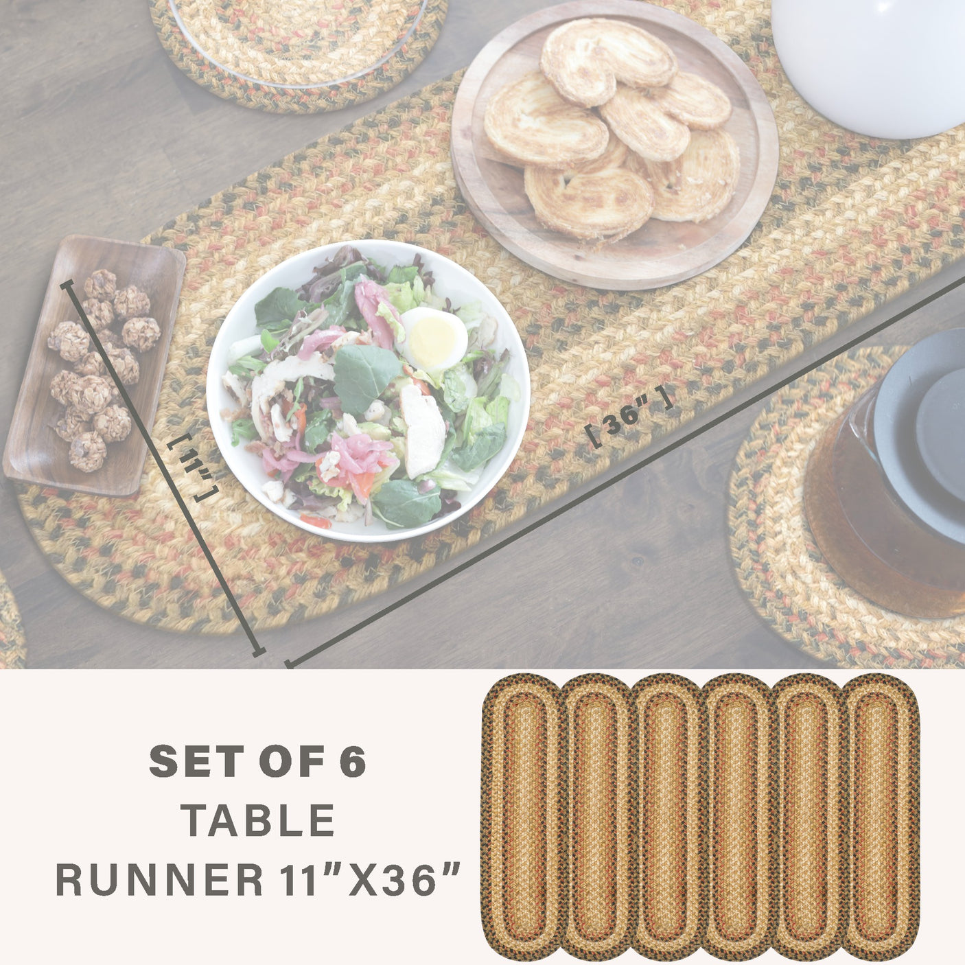 Russett Brown Braided Accessories