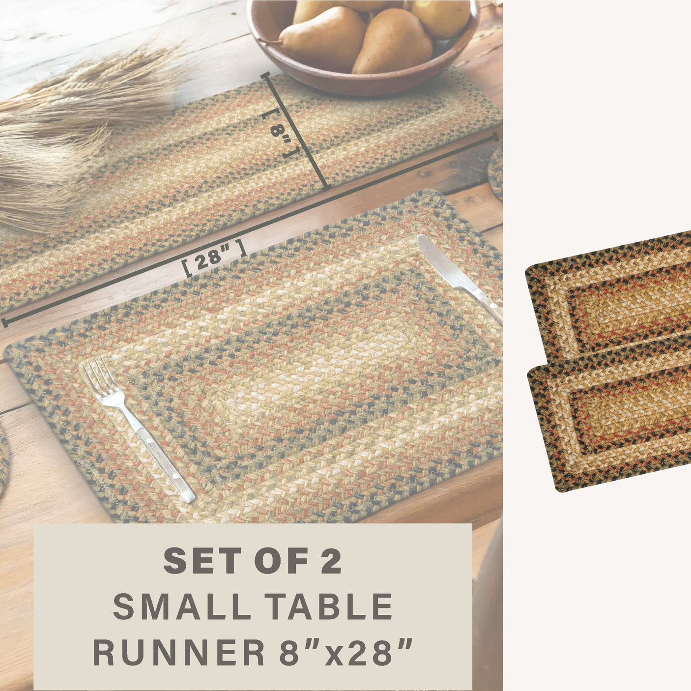 Russett Brown Braided Accessories