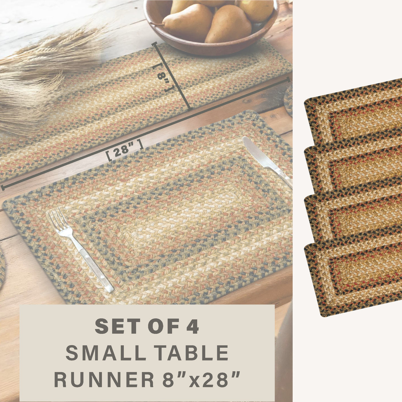 Russett Brown Braided Accessories