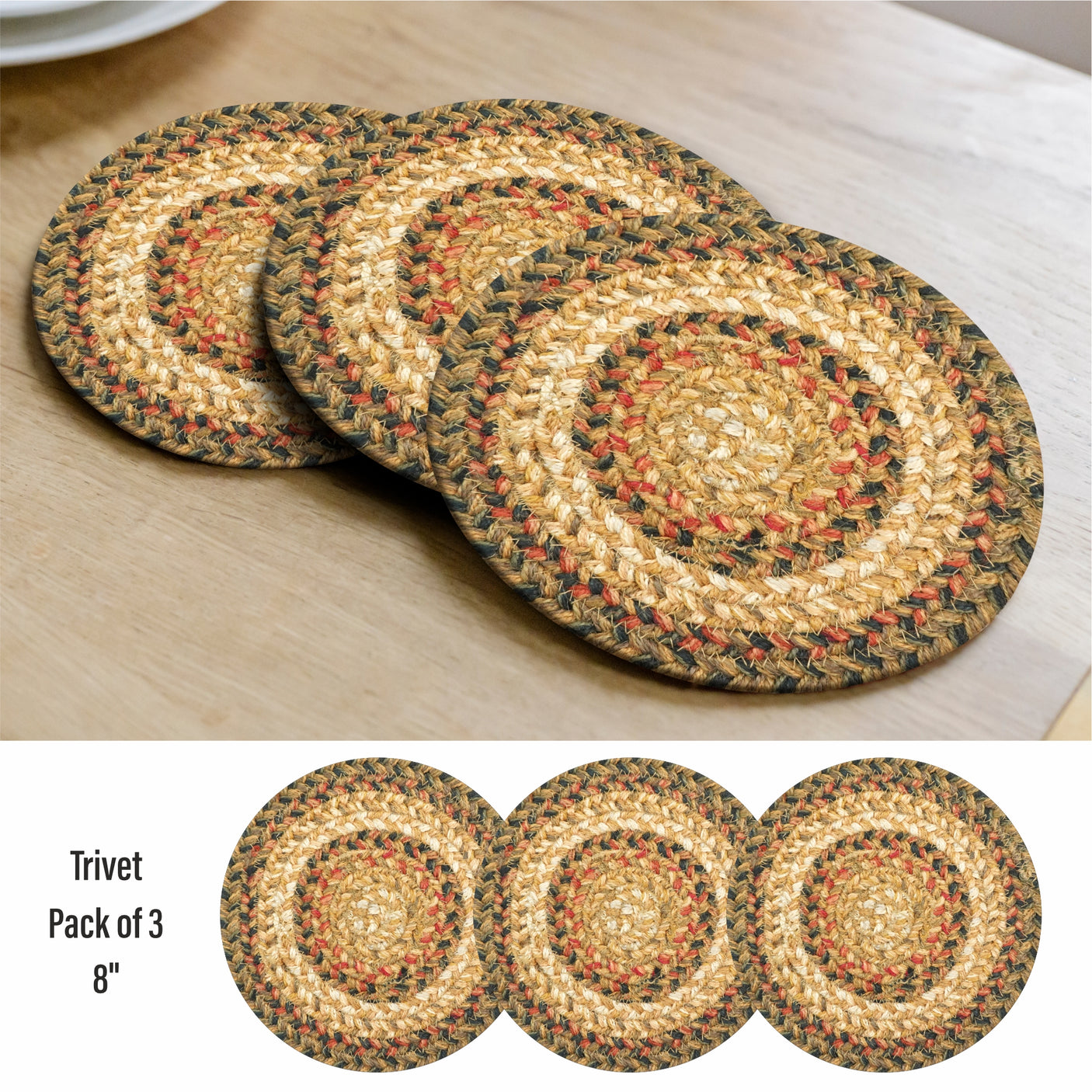 Russett Brown Braided Accessories