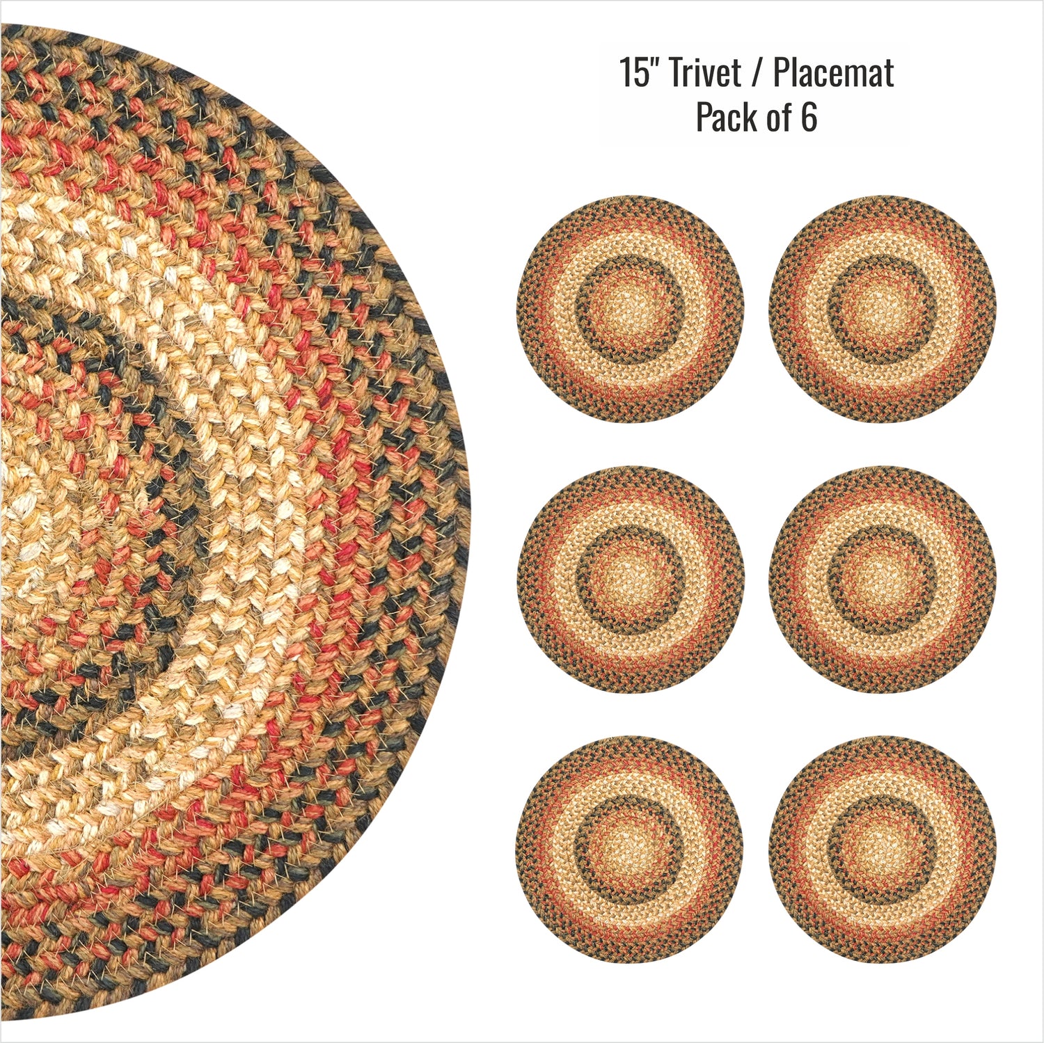 Russett Brown Braided Accessories