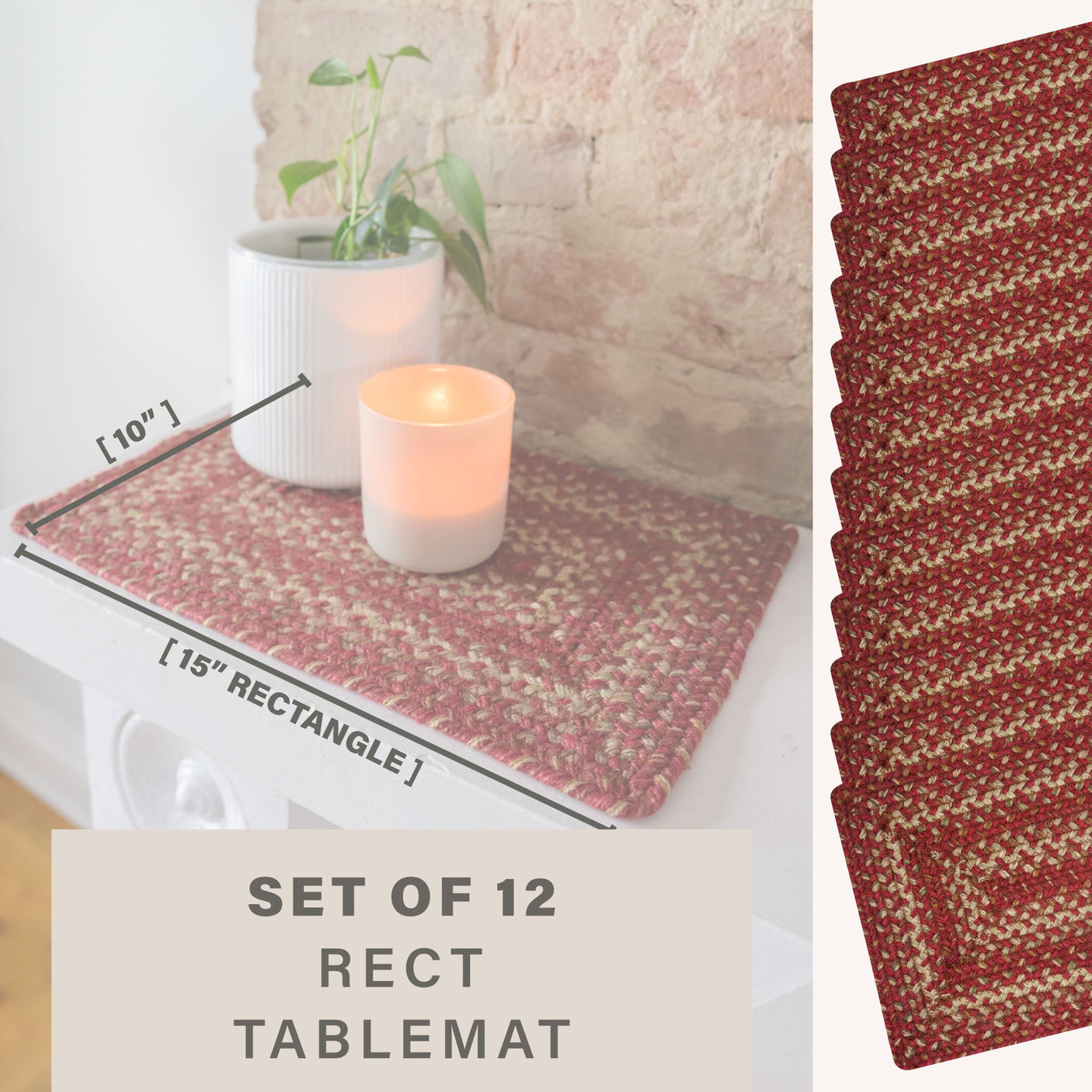 Apple Pie Red Jute Braided Accessories