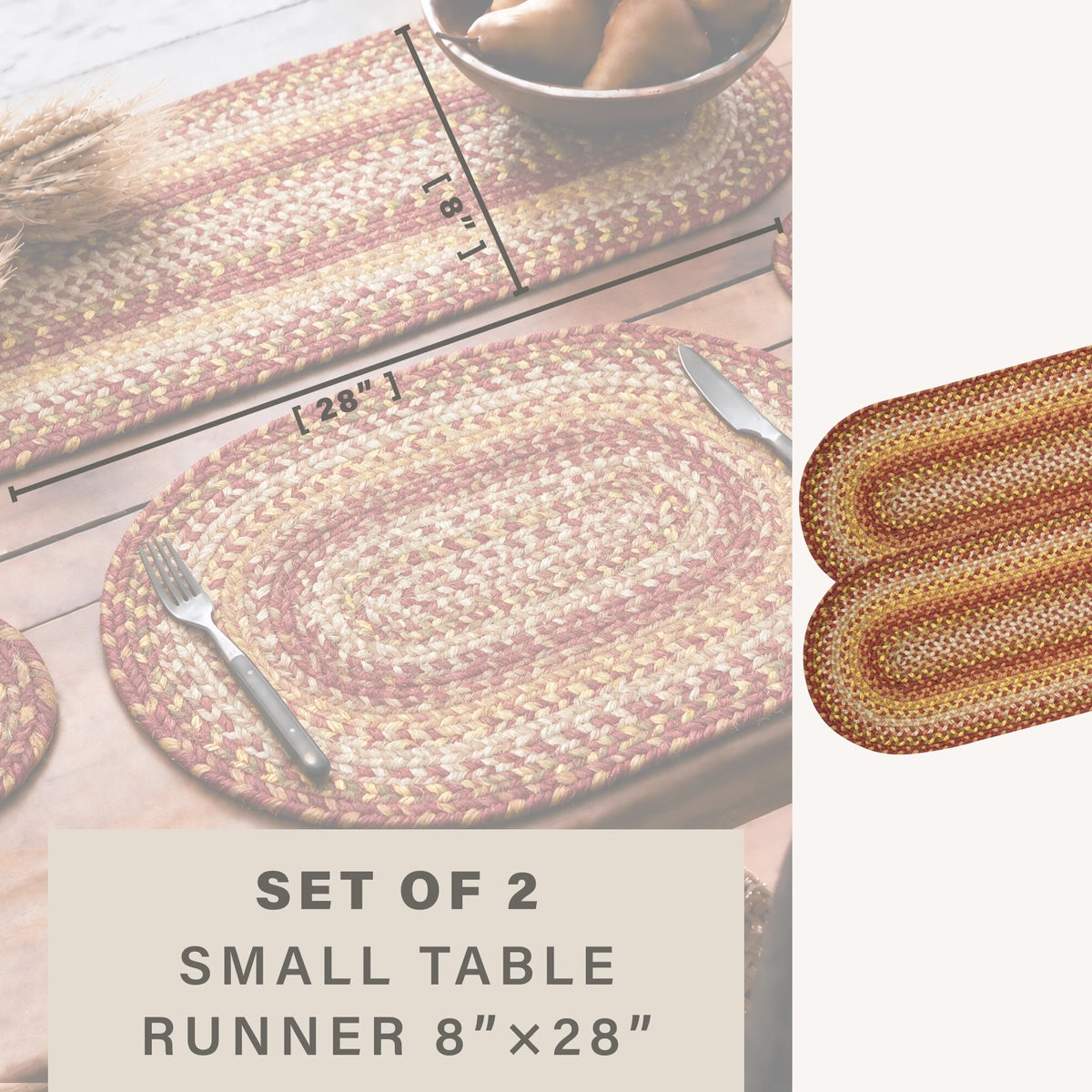 Amber Leaf Red Jute Braided Accessories