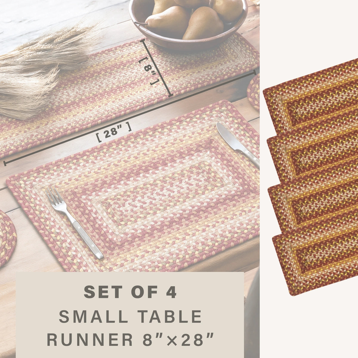 Amber Leaf Red Jute Braided Accessories