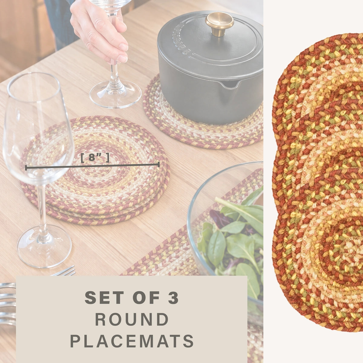 Amber Leaf Red Jute Braided Accessories