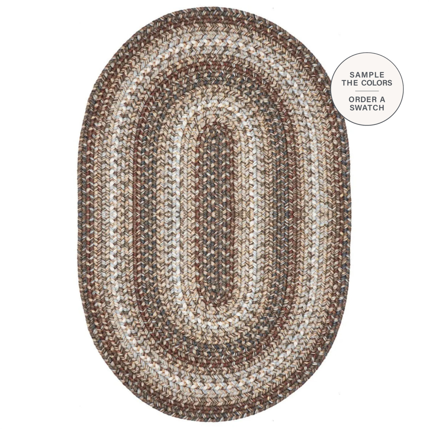 Wildwood Brown Oval Braided Rug