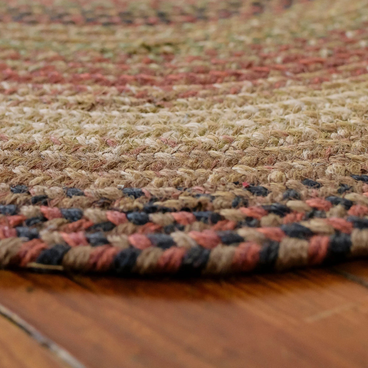 Gingerbread Jute Brown Oval Braided Rugs
