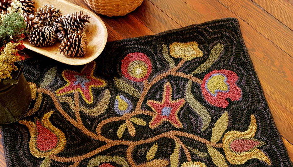 What are hooked rugs?