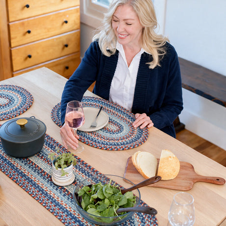 Cape Cod Blue Jute Braided Accessories