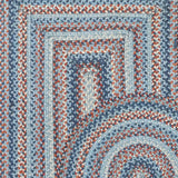 Cape Cod Blue Braided Jute Area Rug for Coastal Country Decor