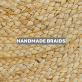 George Natural Jute Braided Oval Rugs