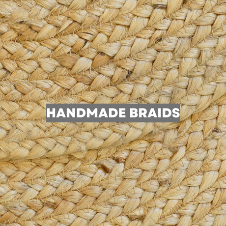 George Natural Jute Braided Oval Rugs