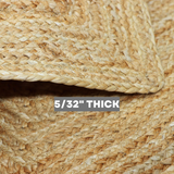 George Natural Jute Braided Oval Rugs