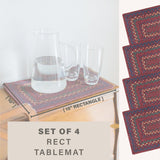 Jamestown Burgundy Jute Braided Accessories