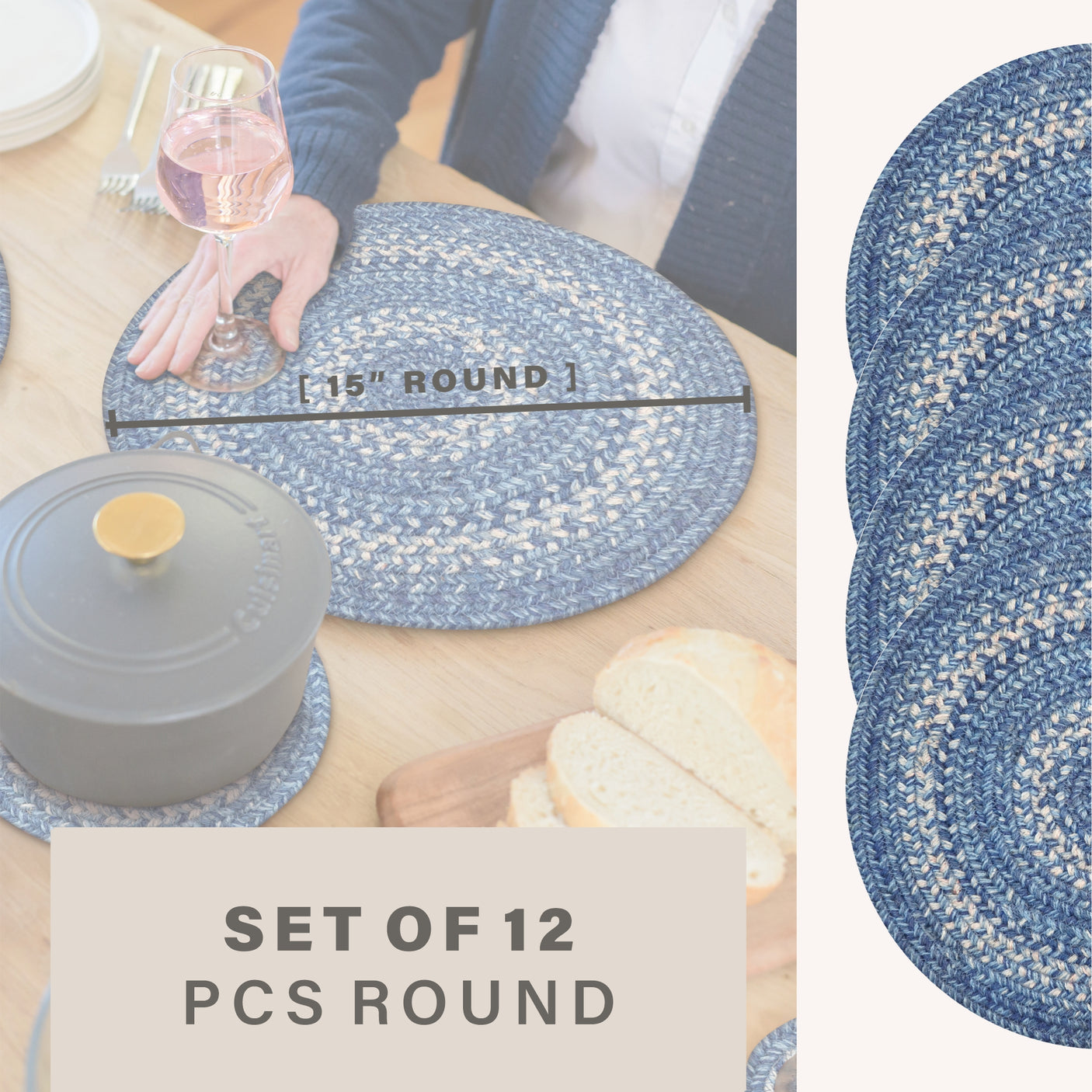 Denim Blue Braided Accessories