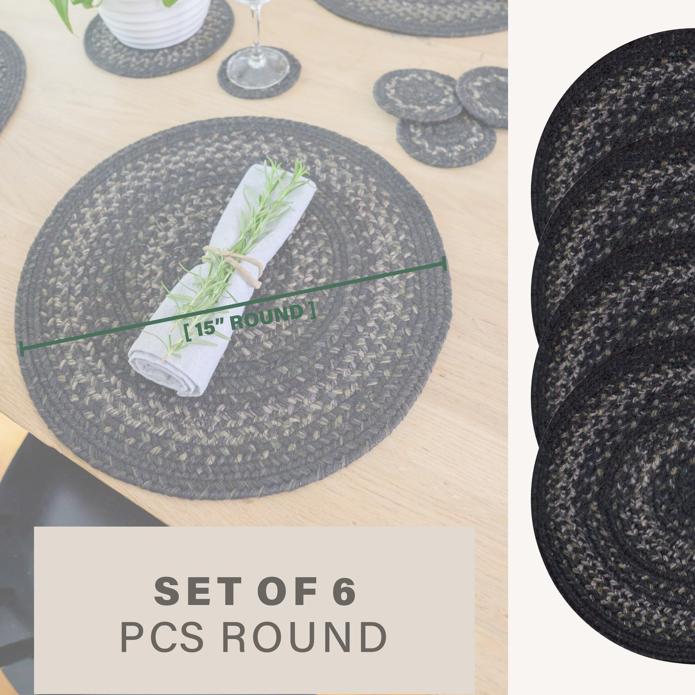 Jet Black Braided Accessories