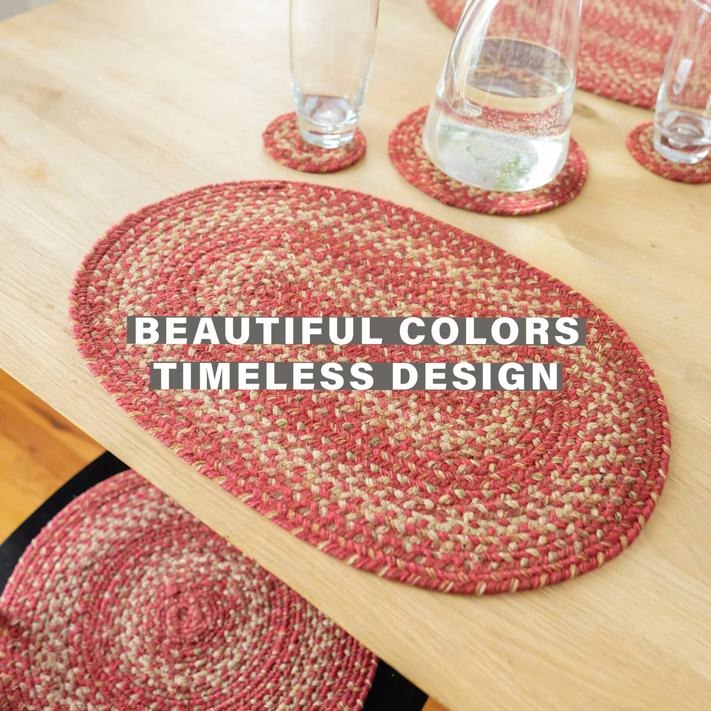 Apple Pie Red Jute Braided Accessories