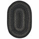Jet Black  Jute Braided Rugs Oval