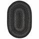 Jet Black  Jute Braided Rugs Oval