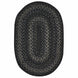 Jet Black Oval Jute Braided Rugs