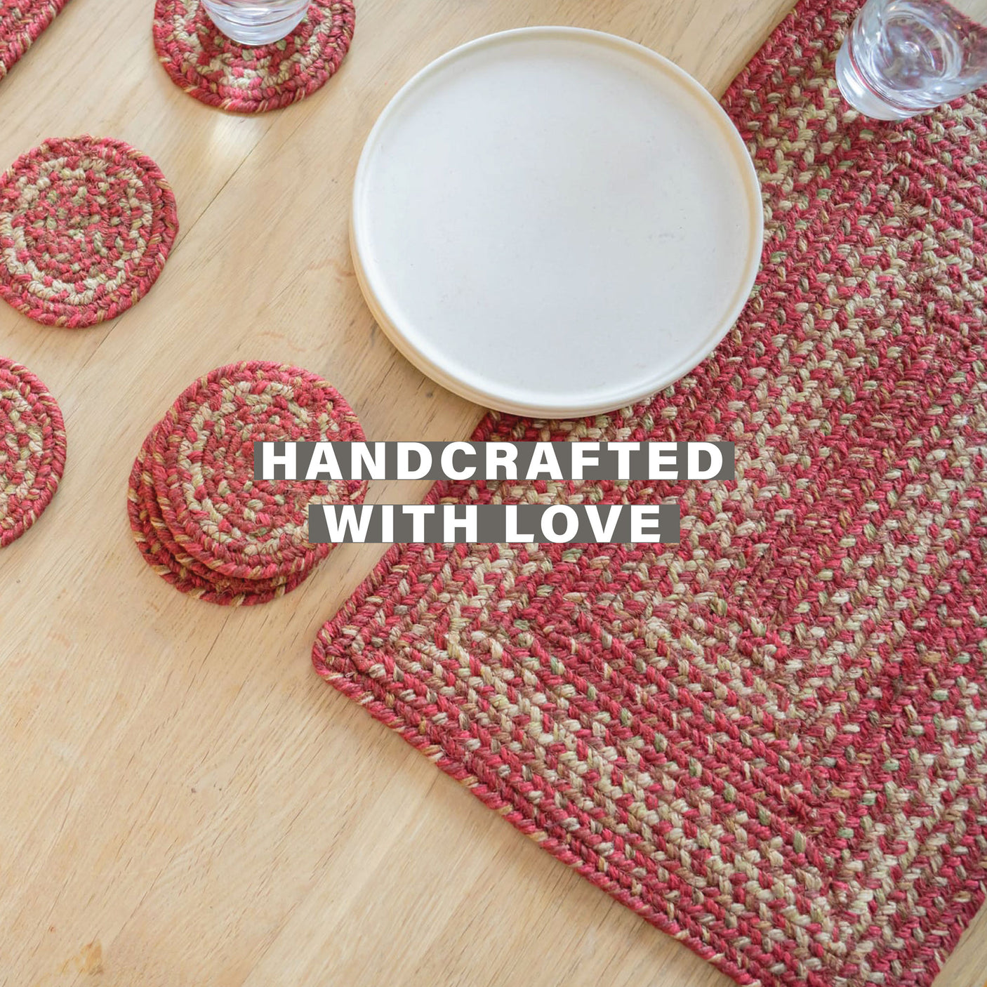 Apple Pie Red Jute Braided Accessories