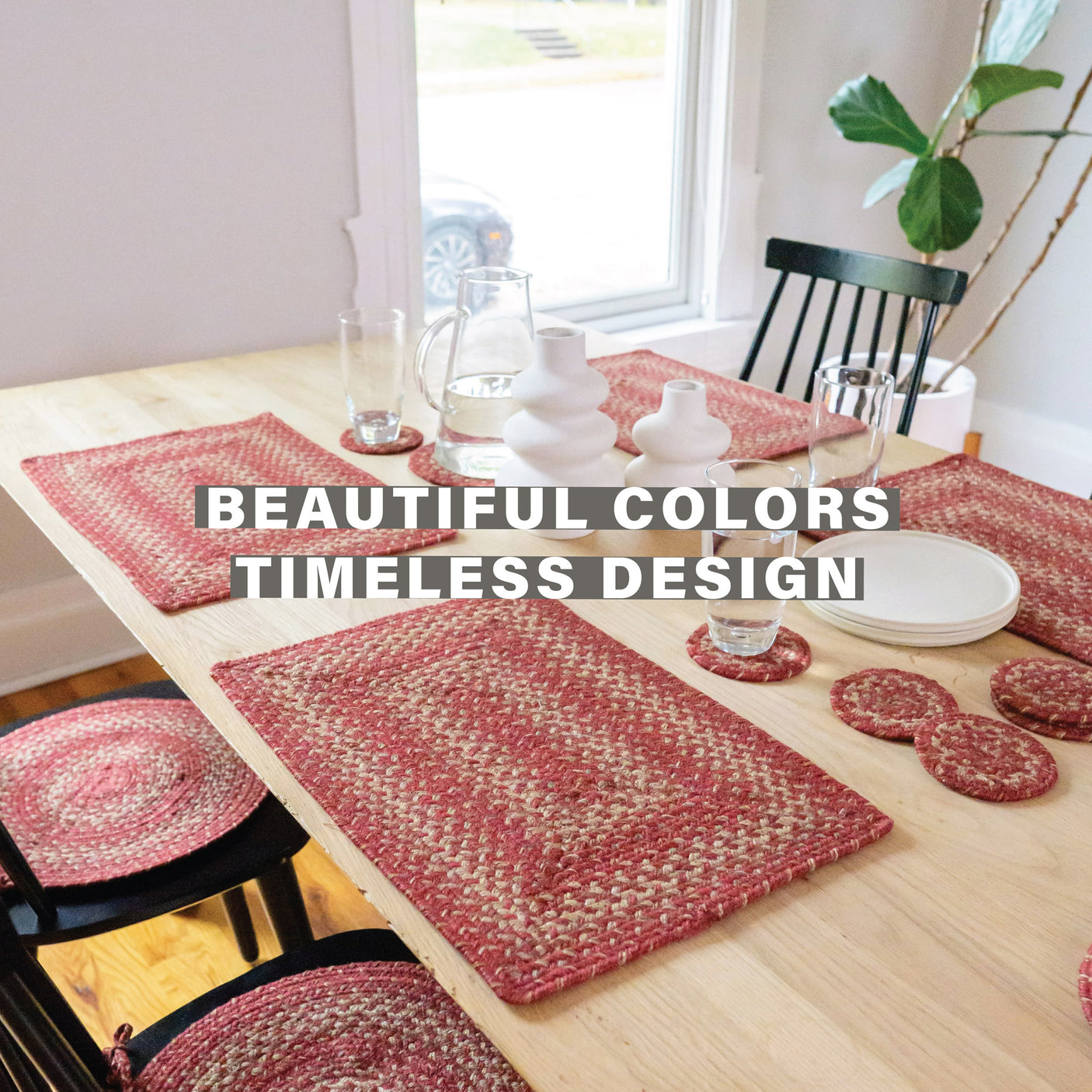 Apple Pie Red Jute Braided Accessories