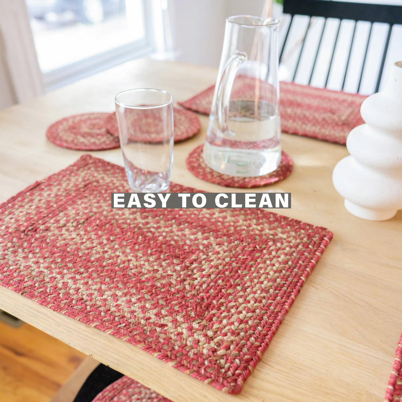 Apple Pie Red Jute Braided Accessories