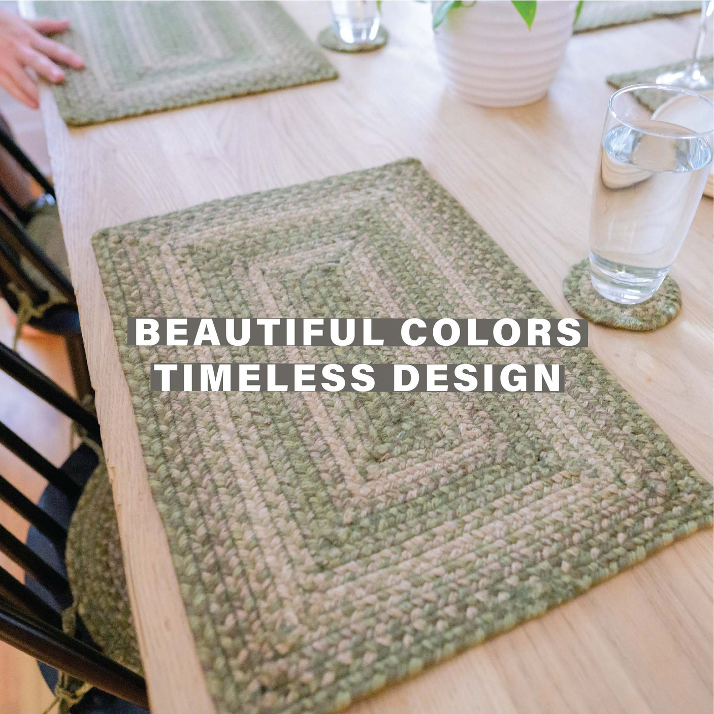 Grassland Green Jute Braided Accessories