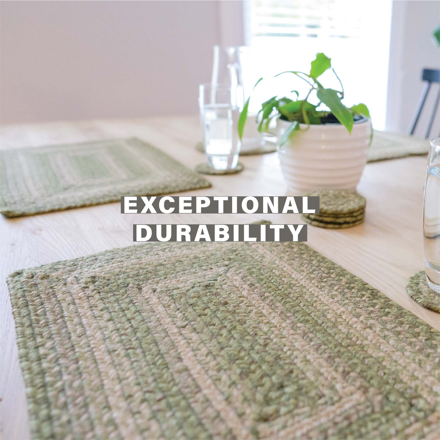 Grassland Green Jute Braided Accessories