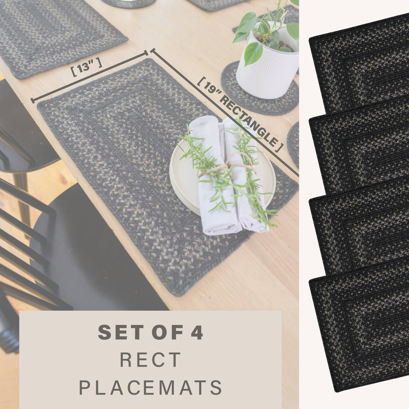 Jet Black Braided Accessories