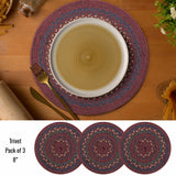 Jamestown Burgundy Jute Braided Accessories
