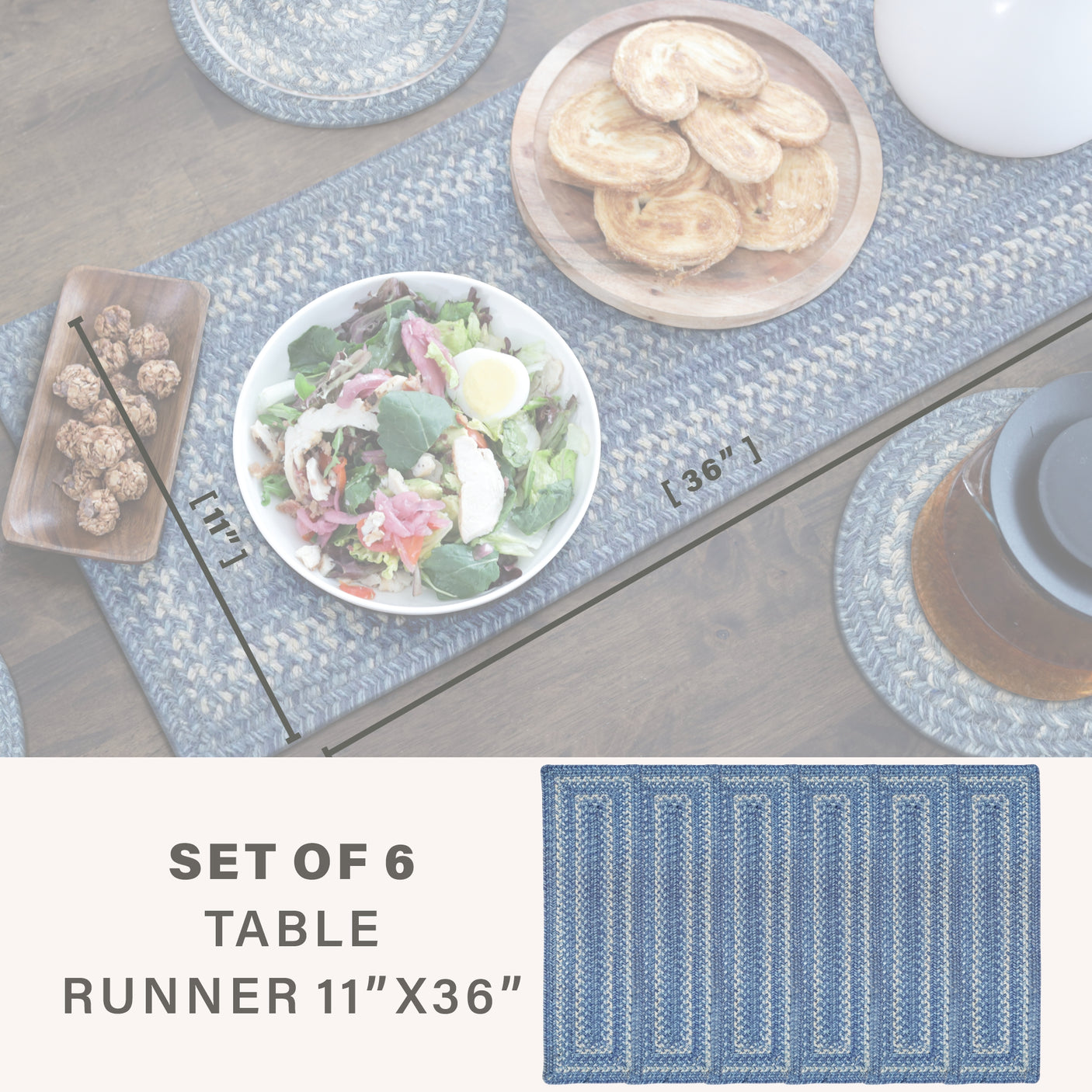 Denim Blue Braided Accessories