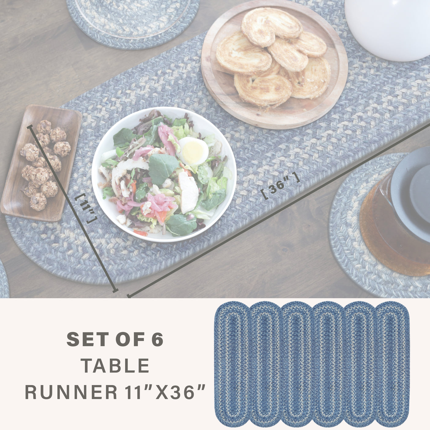 Denim Blue Braided Accessories