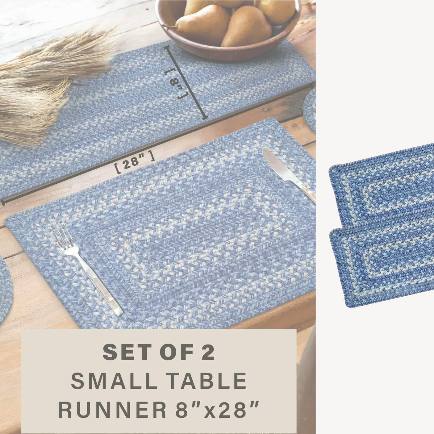 Denim Blue Braided Accessories