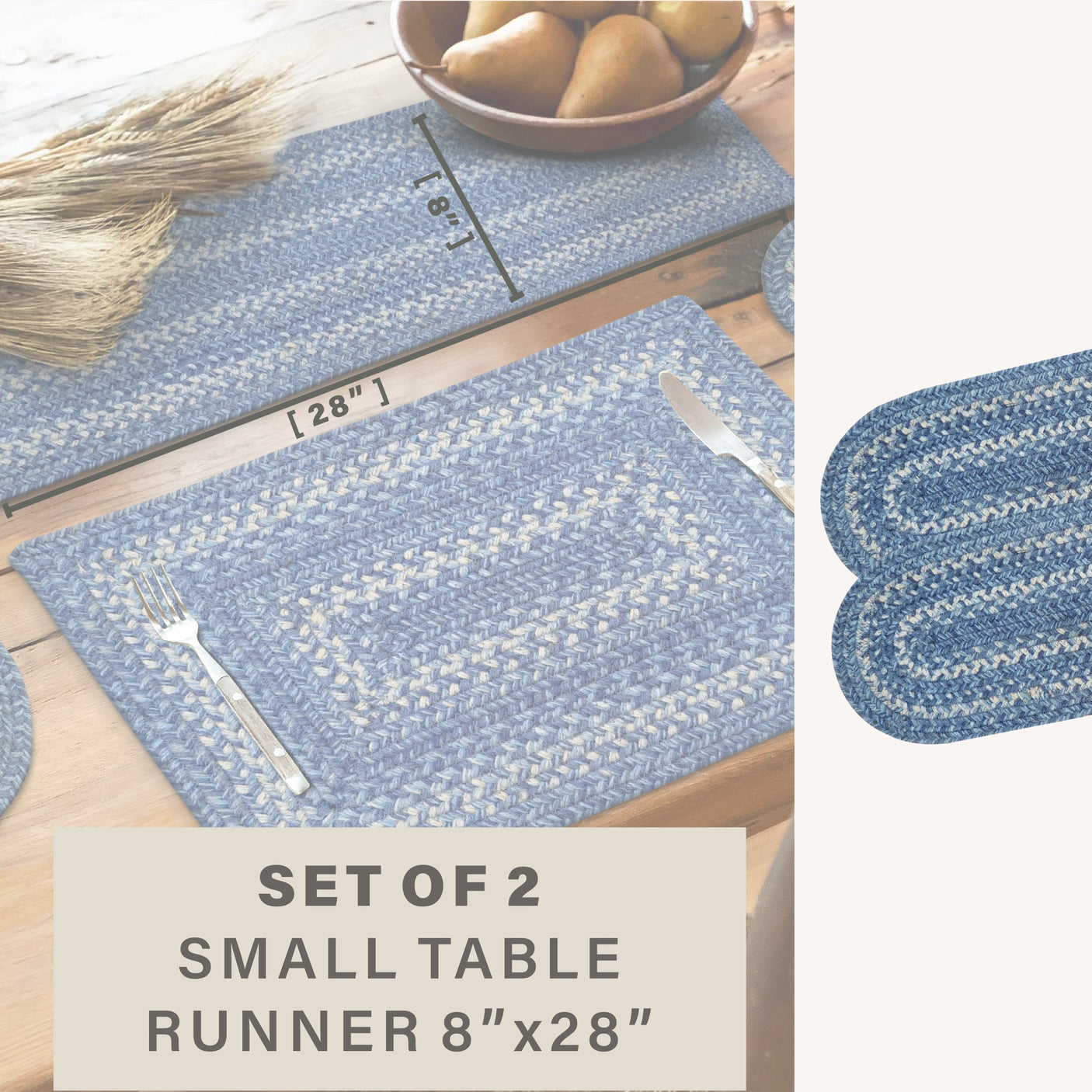 Denim Blue Braided Accessories