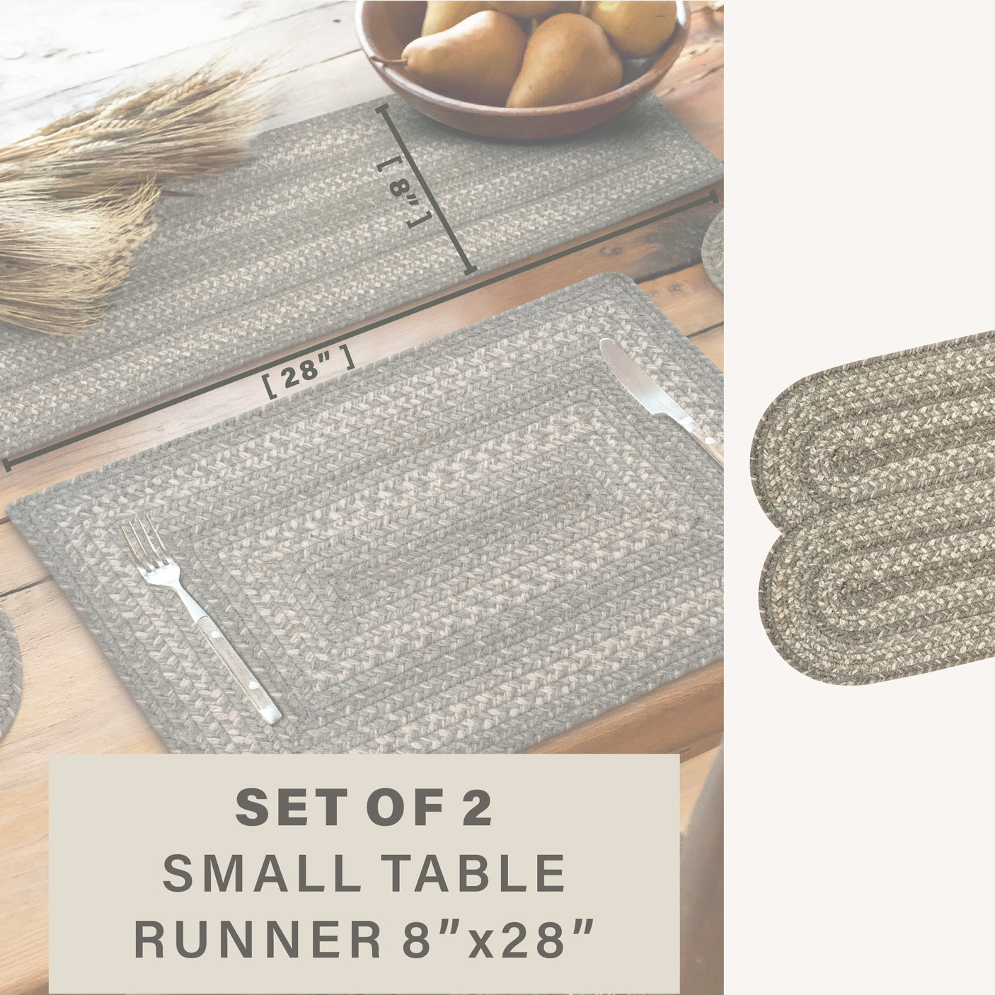 Grey Cloud Jute Braided Accessories