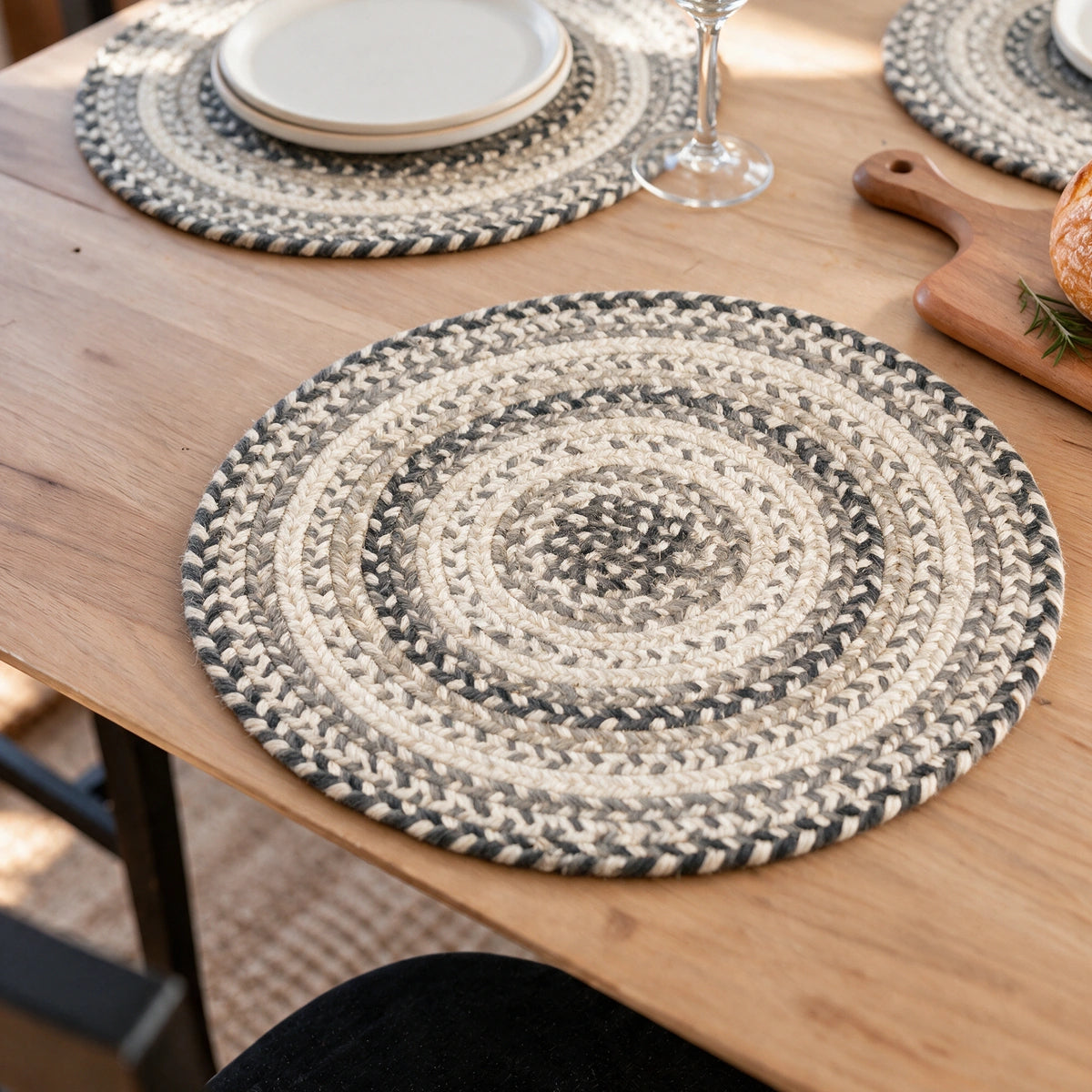 Birch Ivory Jute Braided Accessories